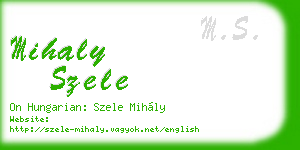 mihaly szele business card